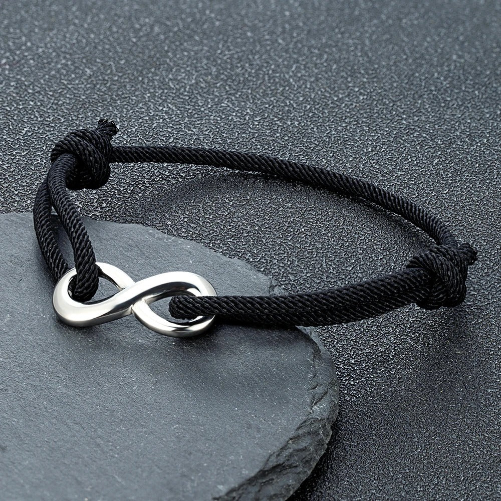 Bracelet Amour Homme Signe Infini Acier Inoxydable
