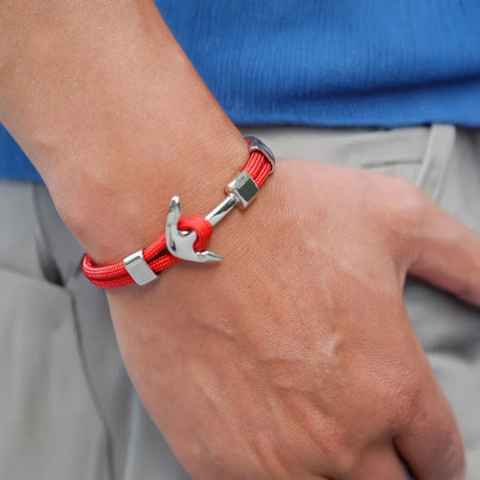 Bracelet Ancre Homme Corde Nautique