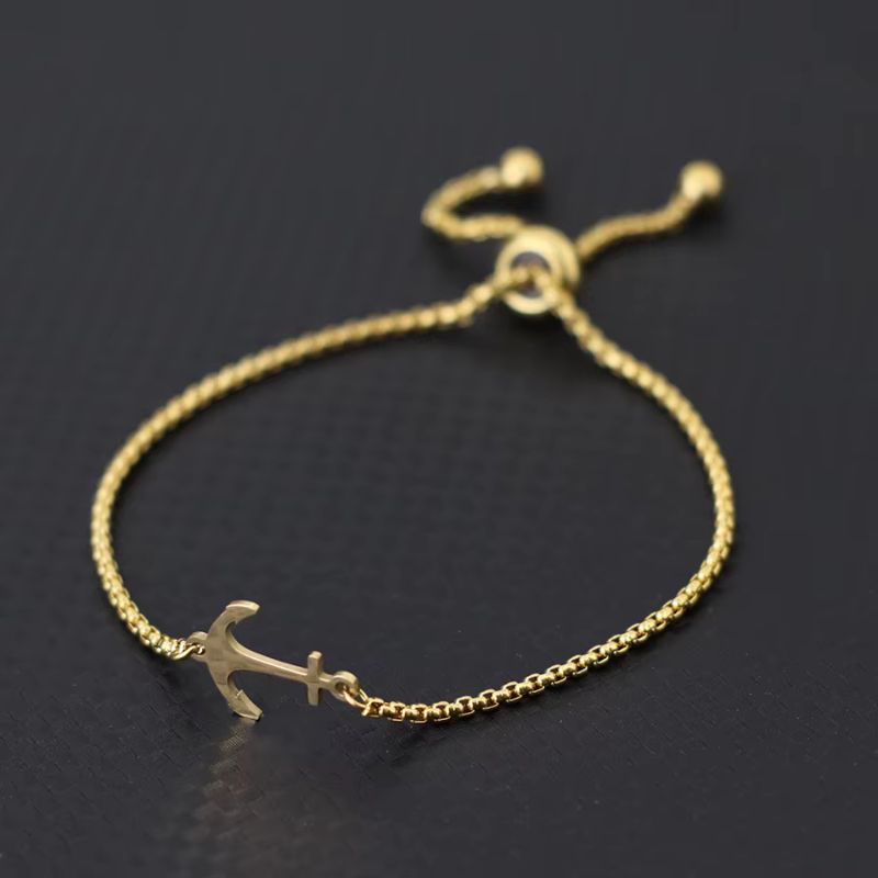 Bracelet Ancre Homme Fin Acier Inoxydable