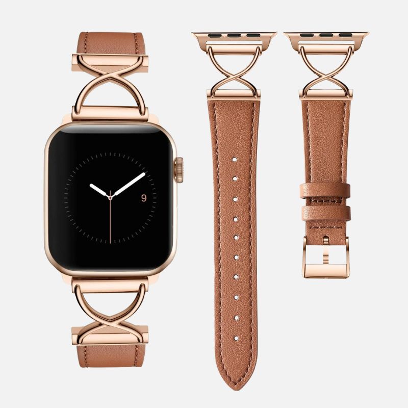 Bracelet Apple Watch Femme Élégance Croisée – Acier Inoxydable