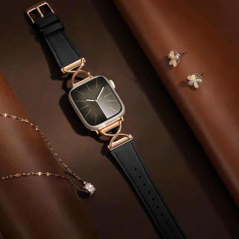 Bracelet Apple Watch Femme Élégance Croisée – Acier Inoxydable