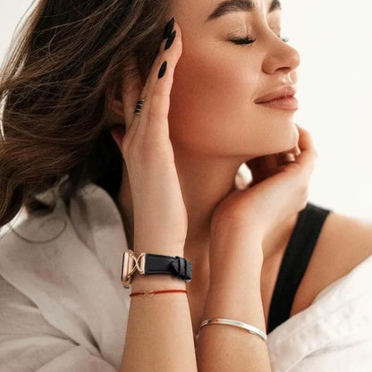 Bracelet Apple Watch Femme Élégance Croisée – Acier Inoxydable
