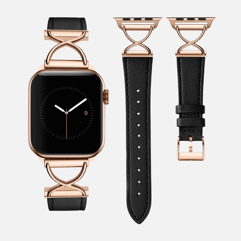 Bracelet Apple Watch Femme Élégance Croisée – Acier Inoxydable