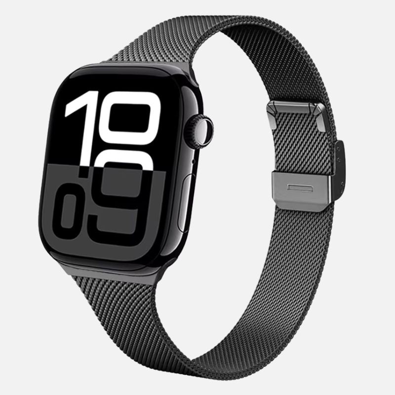 Bracelet Apple Watch Femme Élégance Milanese – Acier Inoxydable