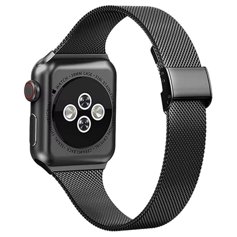 Bracelet Apple Watch Femme Élégance Milanese – Acier Inoxydable
