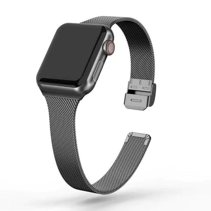 Bracelet Apple Watch Femme Élégance Milanese – Acier Inoxydable