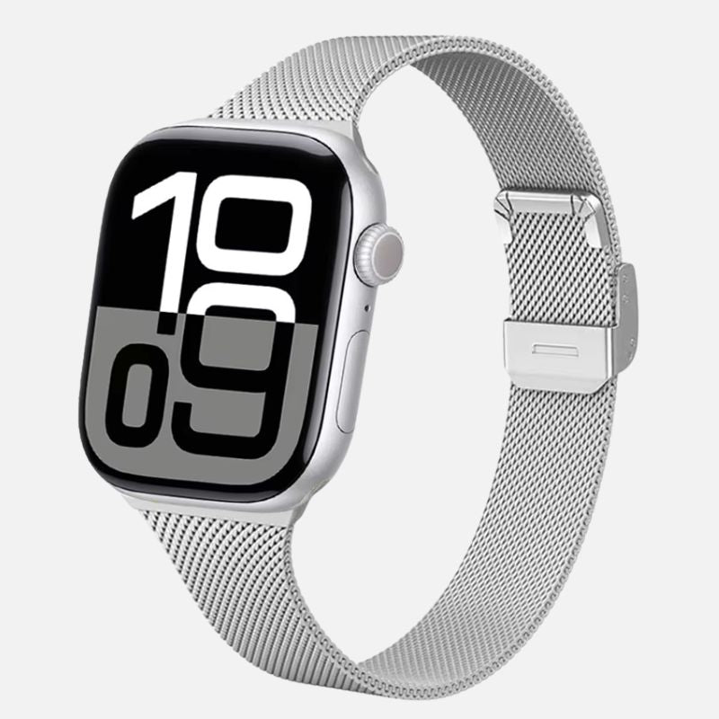Bracelet Apple Watch Femme Élégance Milanese – Acier Inoxydable