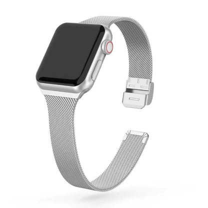 Bracelet Apple Watch Femme Élégance Milanese – Acier Inoxydable