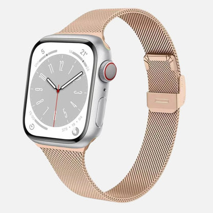 Bracelet Apple Watch Femme Élégance Milanese – Acier Inoxydable