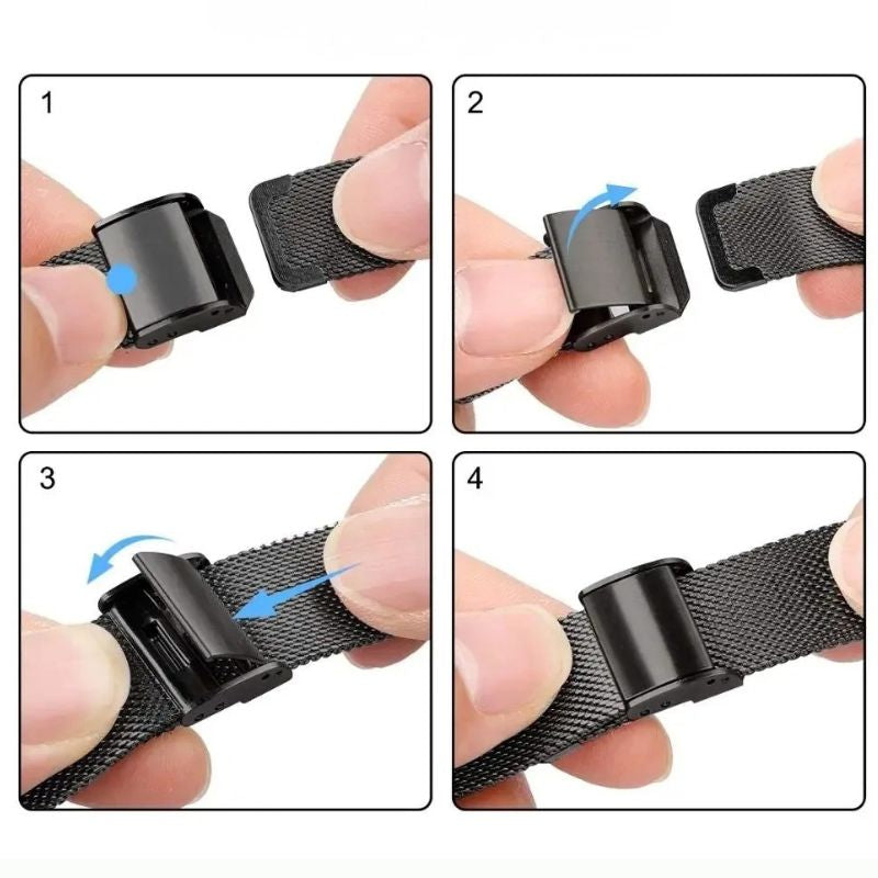 Bracelet Apple Watch Femme Élégance Milanese – Acier Inoxydable