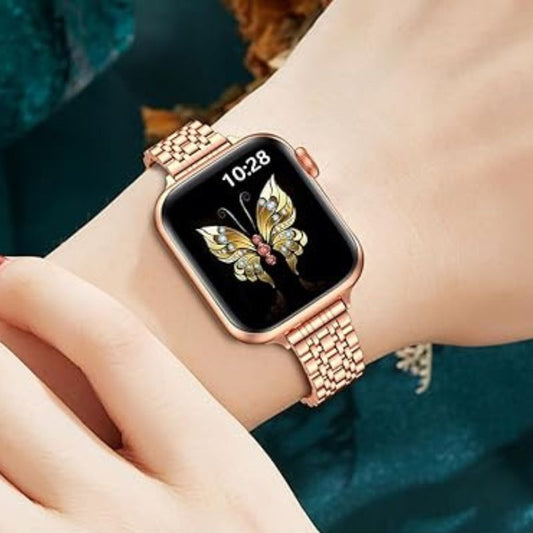 Bracelet Apple Watch Femme Élégant – Acier Inoxydable