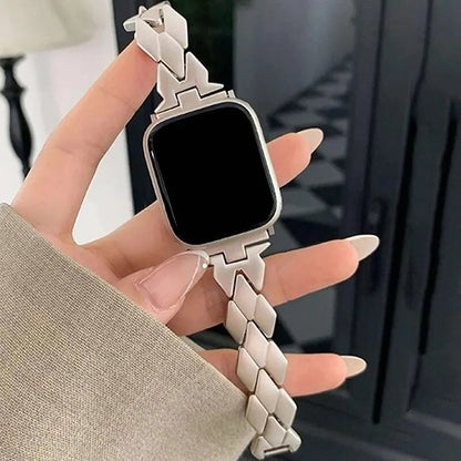 Bracelet Apple Watch Femme Géométrique Chic – Acier Inoxydable