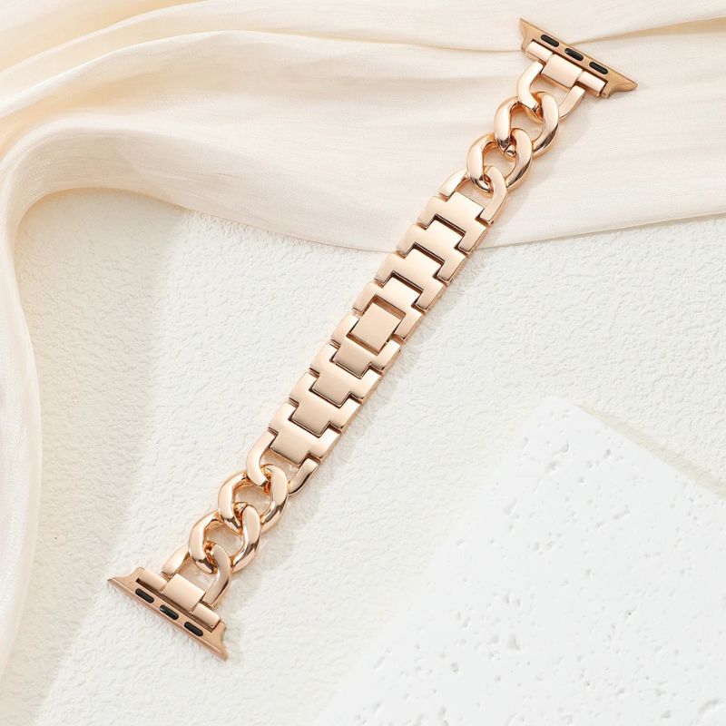 Bracelet Apple Watch Femme Maillons Cuivrés – Acier Inoxydable