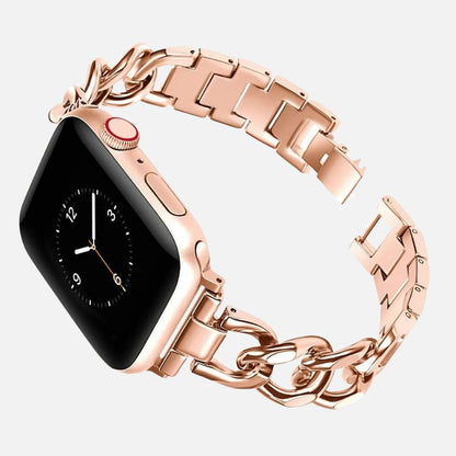 Bracelet Apple Watch Femme Maillons Cuivrés – Acier Inoxydable