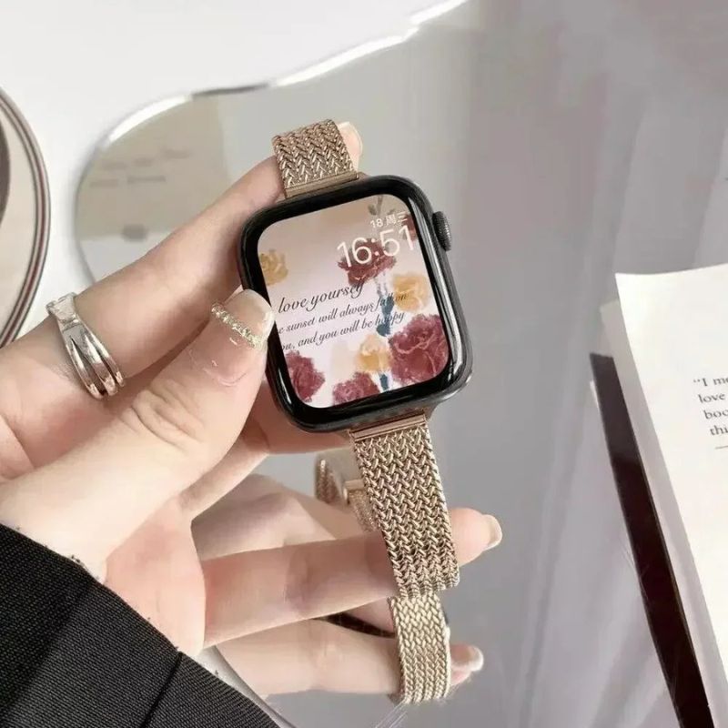 Bracelet Apple Watch Femme Style Milan – Acier Inoxydable