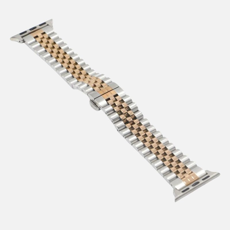 Bracelet Apple Watch Homme Bicolore - Acier Inoxydable