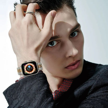 Bracelet Apple Watch Homme Bicolore - Acier Inoxydable