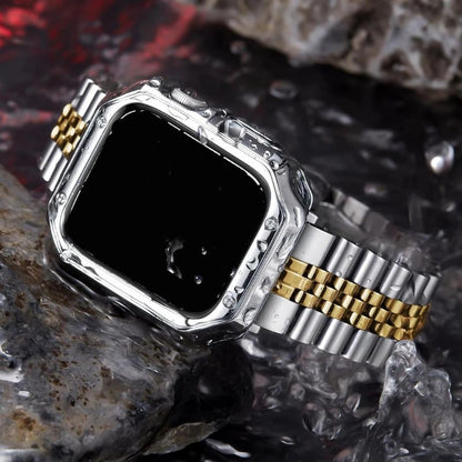 Bracelet Apple Watch Homme Bicolore - Acier Inoxydable