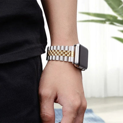 Bracelet Apple Watch Homme Bicolore - Acier Inoxydable