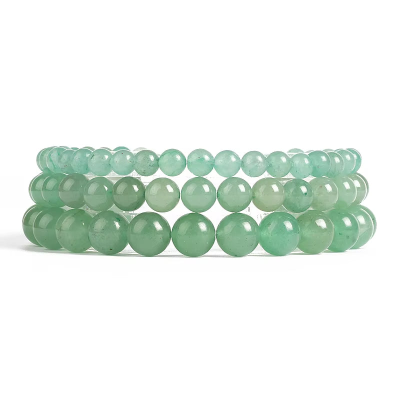 Bracelet Aventurine Ensemble de 3 sur fond blanc