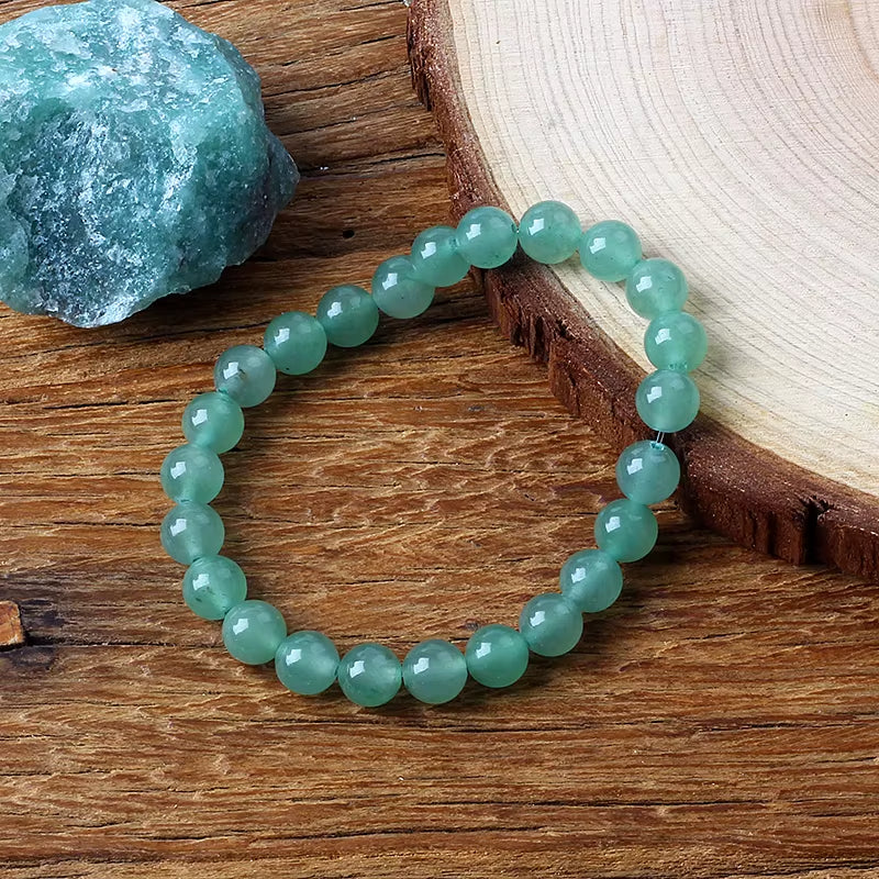 Bracelet Aventurine à Perles Rondes