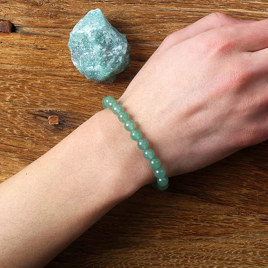Bracelet Aventurine à Perles Rondes