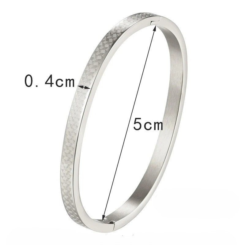 Bracelet Bébé Garçon Rigide Acier Inoxydable