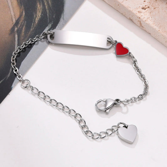 Bracelet pour Bébé Gourmette à Graver – Acier inoxydable