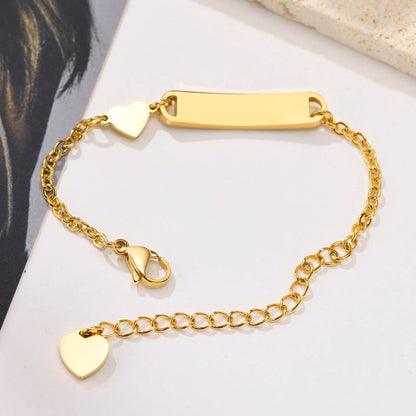Bracelet pour Bébé Gourmette à Graver – Acier inoxydable
