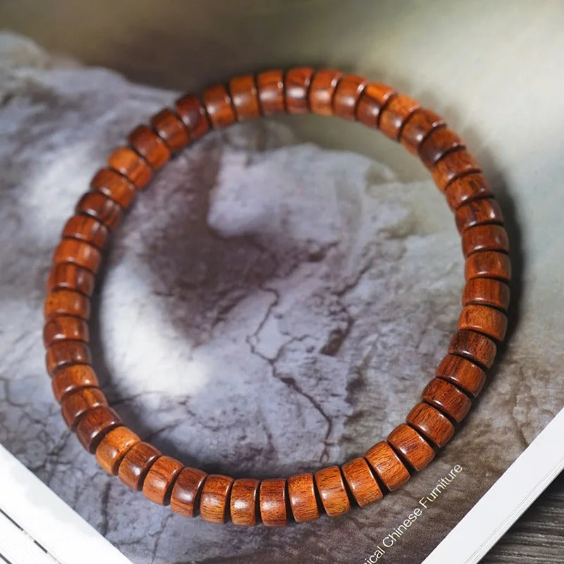 Bracelet Bois Femme Perles Naturelles Nuancées