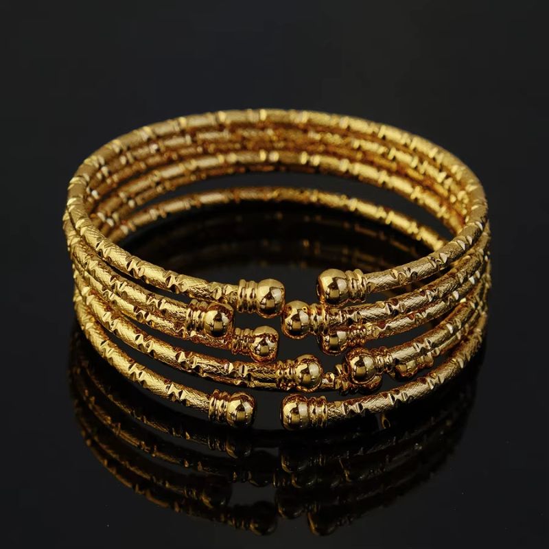Bracelet Bouddhiste Style Jonc Doré