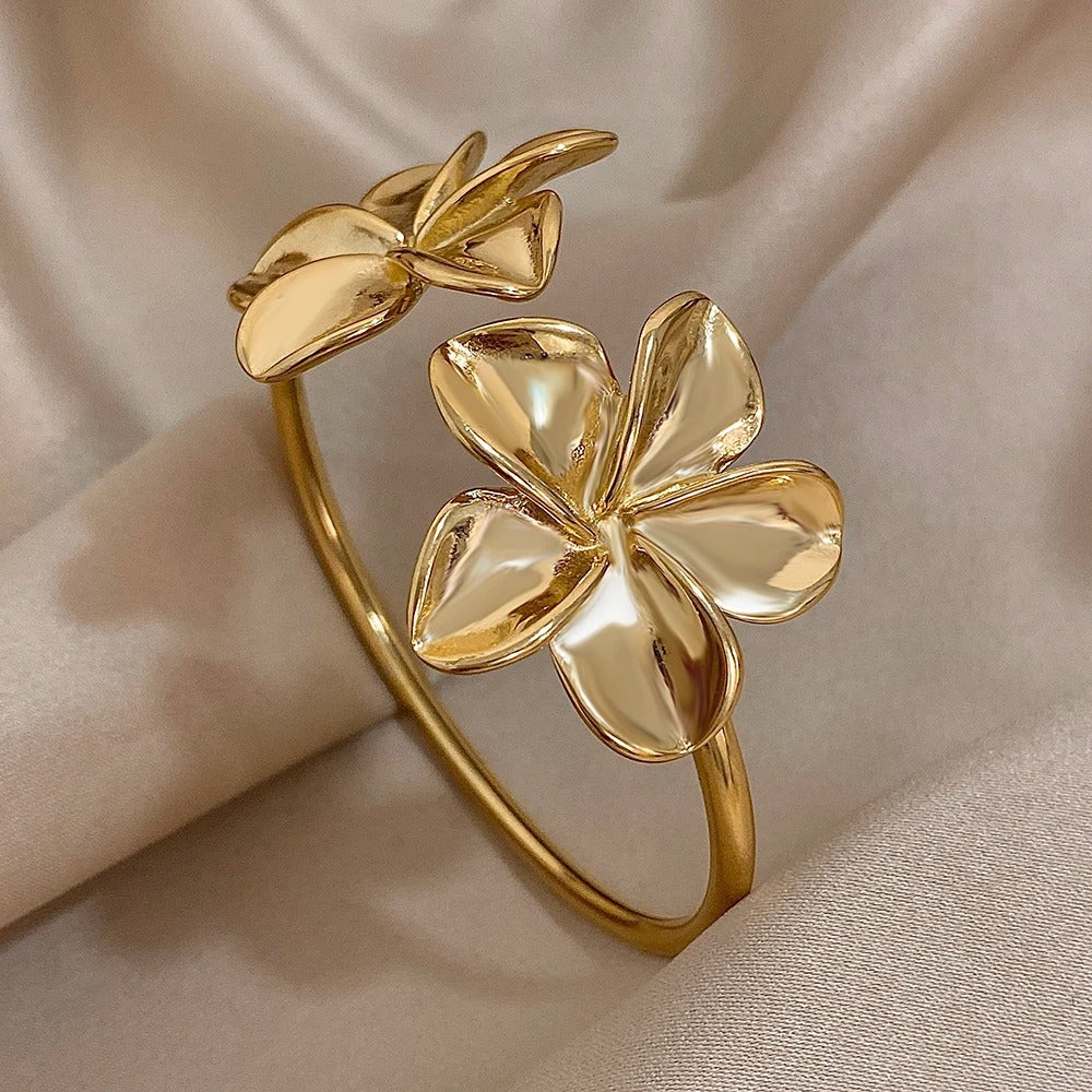 Bracelet De Bras Femme Double Fleur