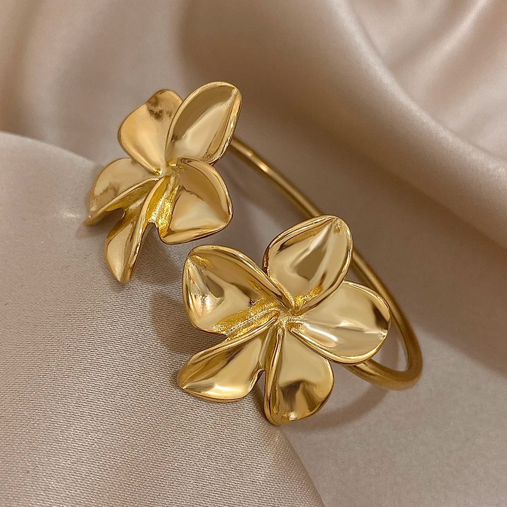 Bracelet De Bras Femme Double Fleur