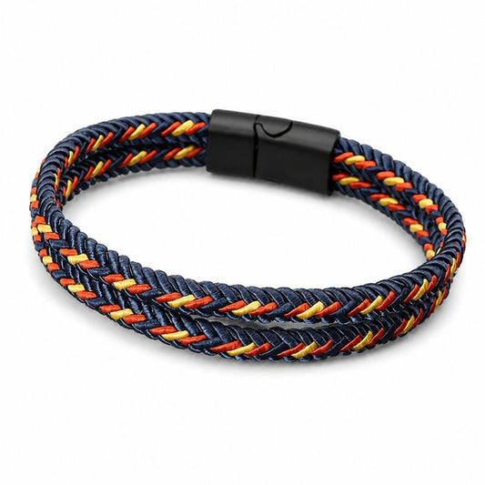 Bracelet Brésilien Homme Bleu Double Corde