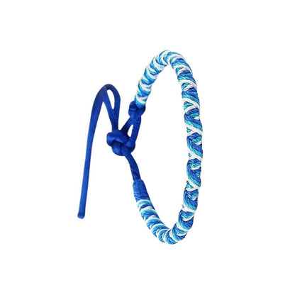 Bracelet Brésilien Homme Bleu Noué Chevrons