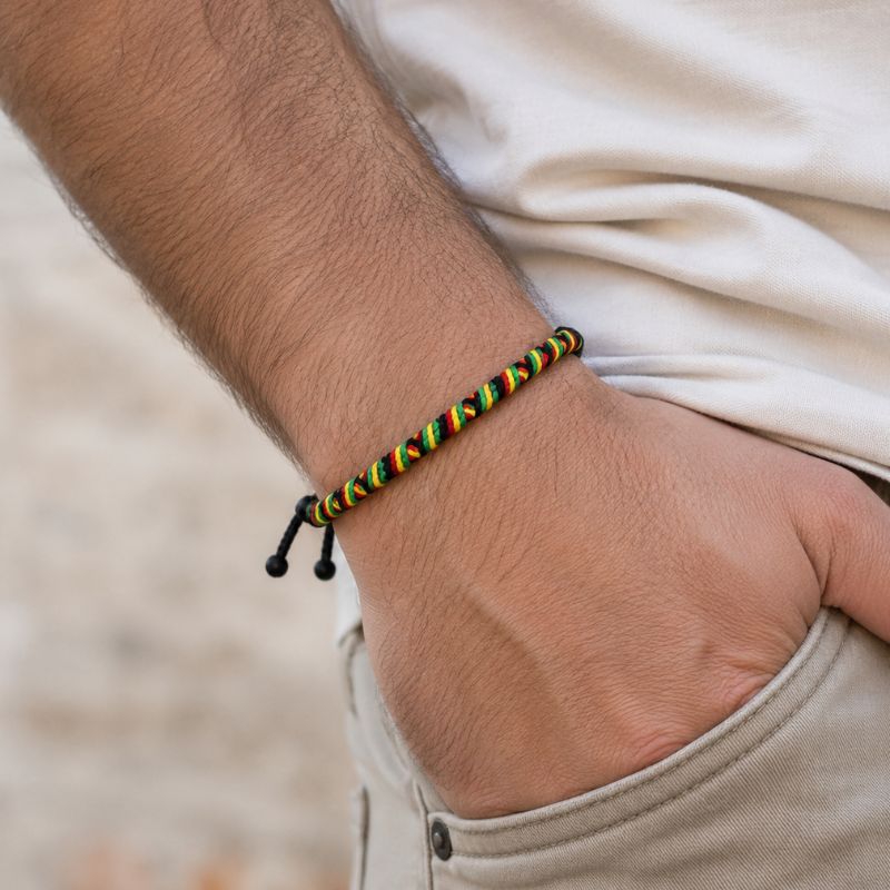 Bracelet Brésilien Homme Corde Rasta Tressée