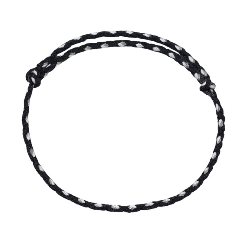 Bracelet Brésilien Homme Fin Cordon Noir