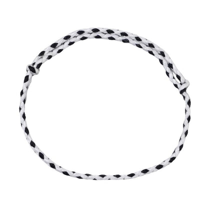 Bracelet Brésilien Homme Fin Tressé Blanc