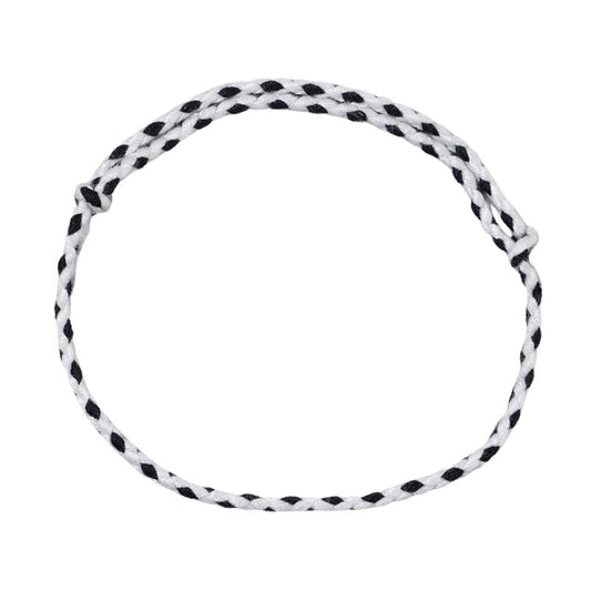 Bracelet Brésilien Homme Fin Tressé Blanc