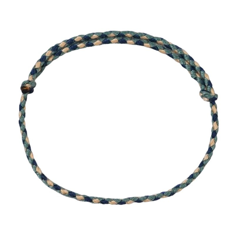 Bracelet Brésilien Homme Fin Tressé Bleu