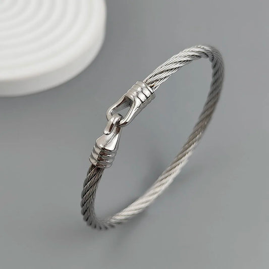 Bracelet Câble Homme  Fermoir Crochet – Acier Inoxydable