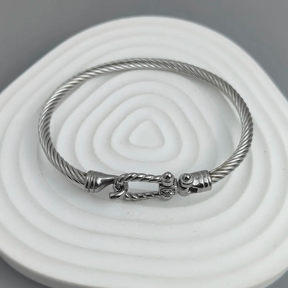 Bracelet Câble Homme Style Ancre – Acier Inoxydable