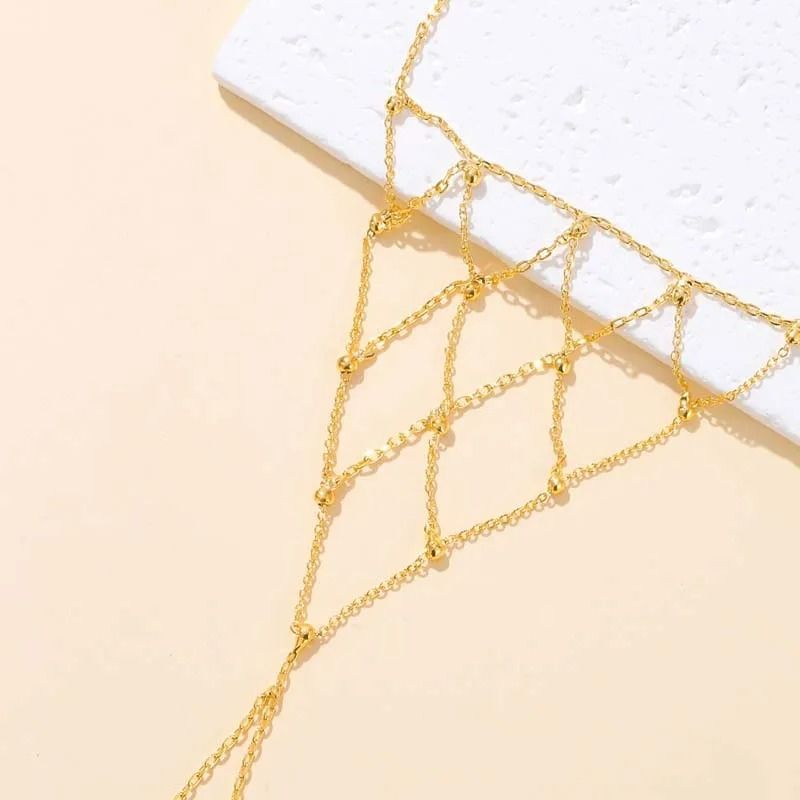 Bracelet Chaine Bague Filet Femme