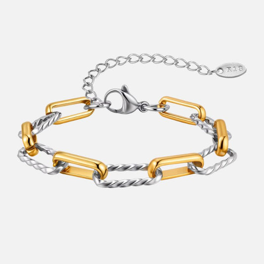 Bracelet Chaine Femme Bicolore