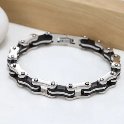 Bracelet Chaine Homme Look Biker Acier Inoxydable