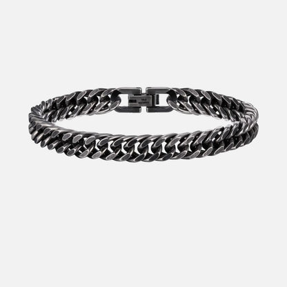 Bracelet Chaine Homme Noir Acier Inoxydable