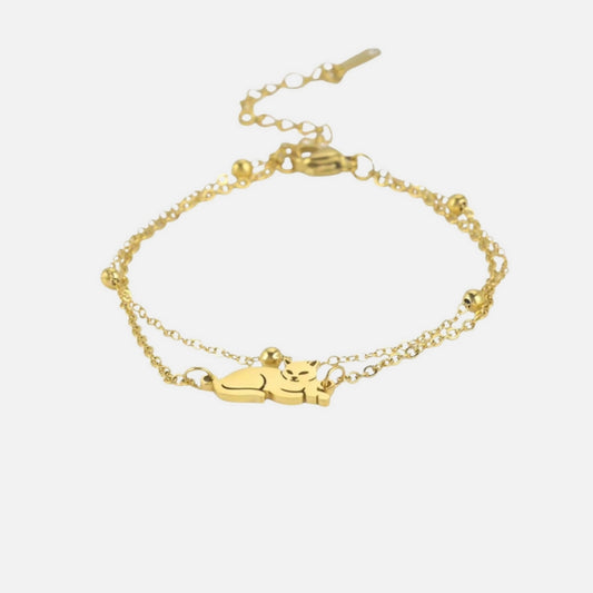 Bracelet Chat en Acier Inoxydable