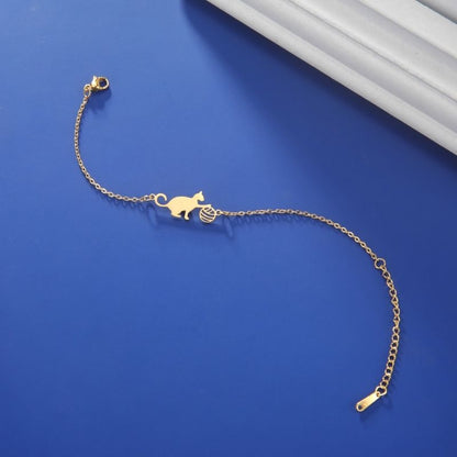 Bracelet Chat en Acier Inoxydable Joueur
