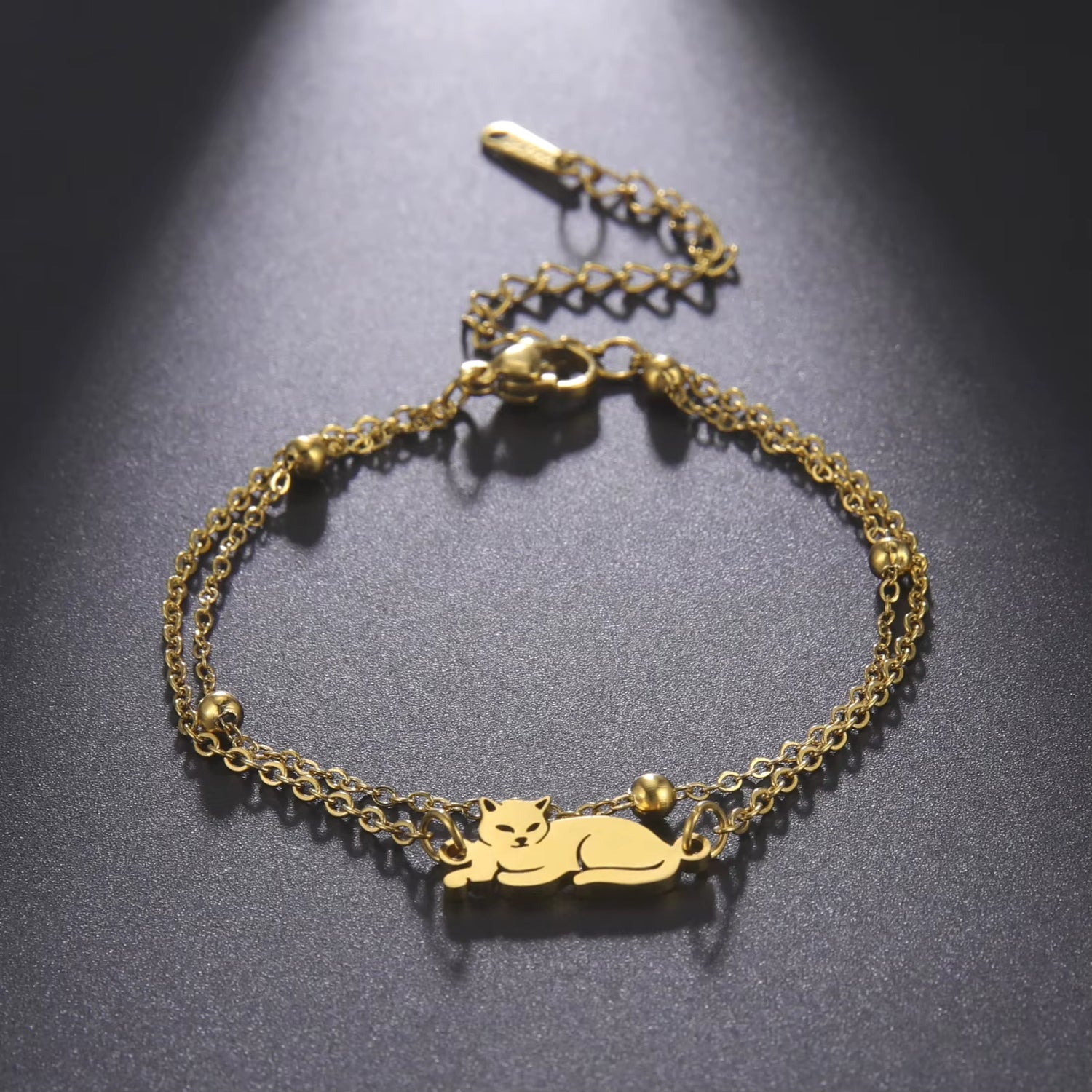 Bracelet Chat en Acier Inoxydable