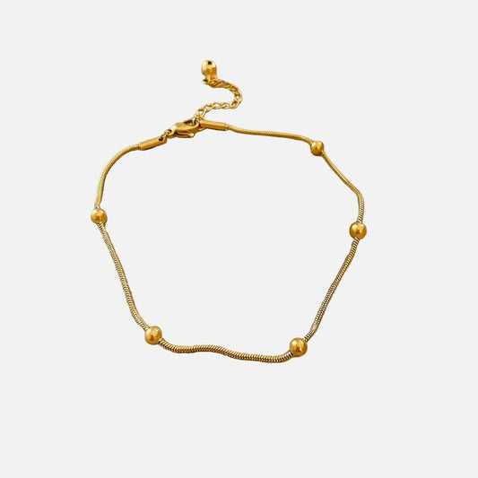 Bracelet Cheville Femme Chic en Acier Inoxydable